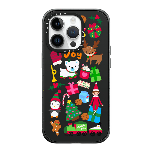 CASETiFY iPhone 14 Pro ケース マットブラック インパクトケース MagSafe対応 Holiday Cheer casetify_artist