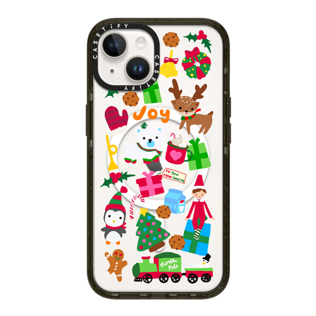 CASETiFY iPhone 14 ケース ブラック インパクトケース MagSafe対応 Holiday Cheer casetify_artist