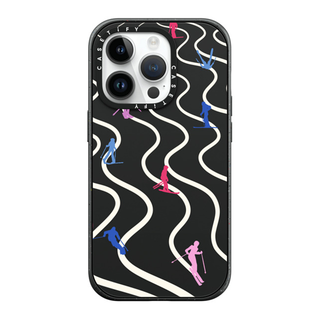 CASETiFY iPhone 14 Pro ケース マットブラック インパクトケース MagSafe対応 Downhill Skiing casetify_artist