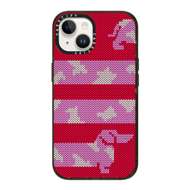 CASETiFY iPhone 14 ケース ブラック インパクトケース Dachschund Sweater casetify_artist