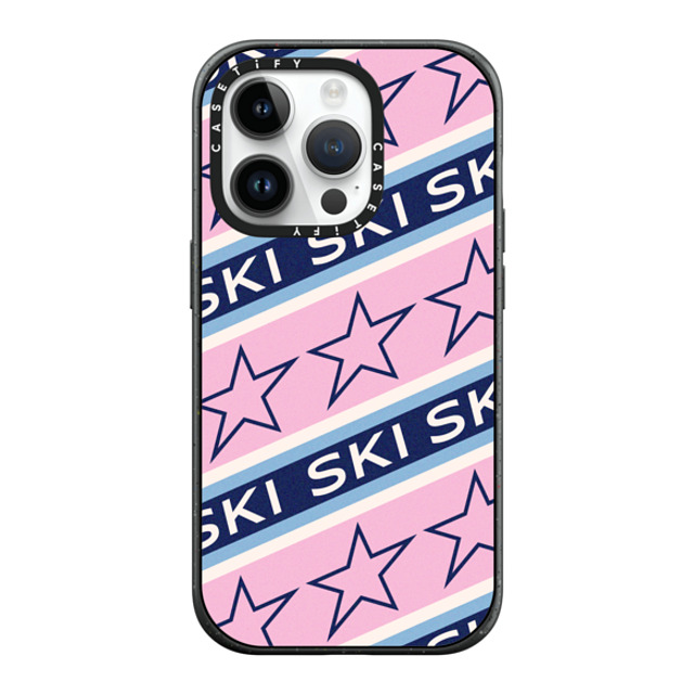 CASETiFY iPhone 14 Pro ケース マットブラック インパクトケース MagSafe対応 Ski Star Stripes casetify_artist