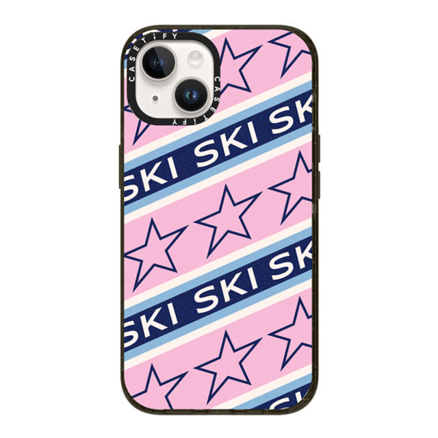 CASETiFY iPhone 14 ケース ブラック インパクトケース Ski Star Stripes casetify_artist