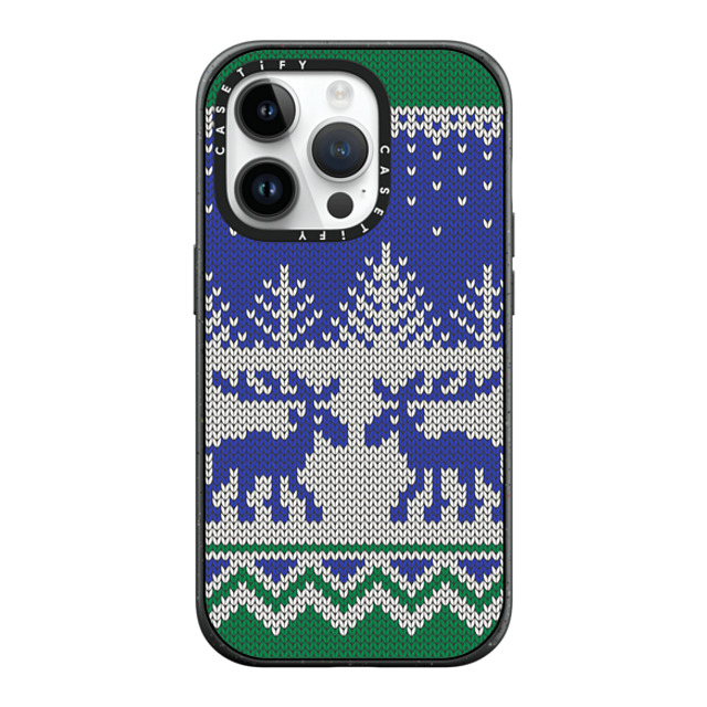 CASETiFY iPhone 14 Pro ケース マットブラック インパクトケース MagSafe対応 Christ-Moose Sweater casetify_artist