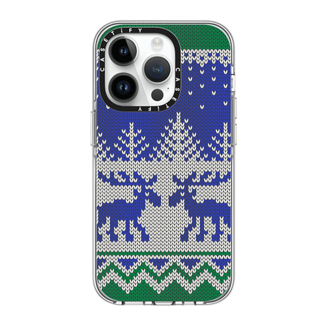 CASETiFY iPhone 14 Pro ケース クリア クリア ケース MagSafe対応 Christ-Moose Sweater casetify_artist