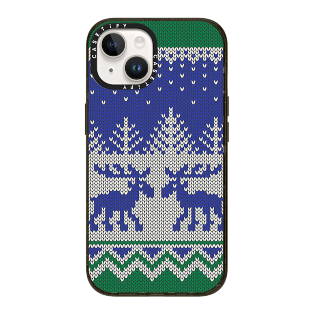 CASETiFY iPhone 14 ケース ブラック インパクトケース Christ-Moose Sweater casetify_artist