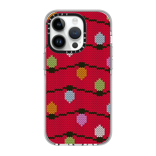 CASETiFY iPhone 14 Pro ケース クリア クリア ケース MagSafe対応 Ugly Christmas Sweater casetify_artist