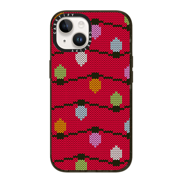 CASETiFY iPhone 14 ケース ブラック インパクトケース Ugly Christmas Sweater casetify_artist