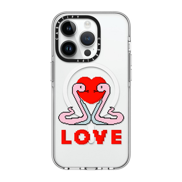 CASETiFY iPhone 14 Pro ケース クリア クリア ケース MagSafe対応 Pixel Snake casetify_artist