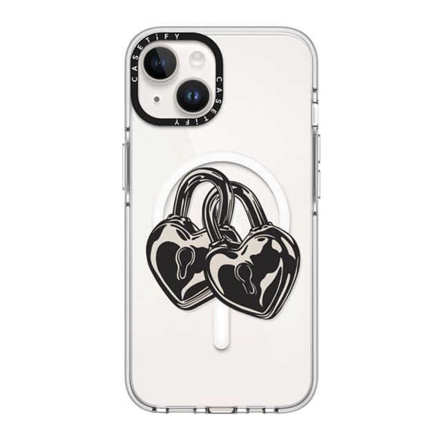 CASETiFY iPhone 14 Case Clear Clear Case MagSafe Compatible Love Locks casetify_artist CASETiFY iPhone 14 Case Clear Clear Case MagSafe Compatible Love Locks casetify_artist