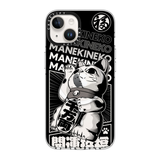 CASETiFY iPhone 14 ケース クリア クリア ケース MagSafe対応 Lucky Cat Comic casetify_artist