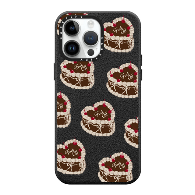 CASETiFY iPhone 14 Pro Max Case ジェットブラック ペブルケース MagSafe対応 Fuck Off Sweetheart Cake casetify_artist Mother's Day CASETiFY iPhone 14 Pro Max Case ジェットブラック ペブルケース MagSafe対応 Fuck Off Sweetheart Cake casetify_artist Mother's Day