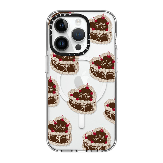 CASETiFY iPhone 14 Pro Case Clear Clear Case MagSafe Compatible Fuck Off Sweetheart Cake casetify_artist CASETiFY iPhone 14 Pro Case Clear Clear Case MagSafe Compatible Fuck Off Sweetheart Cake casetify_artist