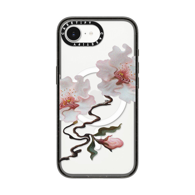 CASETiFY iPhone 16e Case Black Impact Case MagSafe Compatible Floral Floral,Floral Paired Sakura Reflection Back to School CASETiFY iPhone 16e Case Black Impact Case MagSafe Compatible Floral Floral,Floral Paired Sakura Reflection Back to School