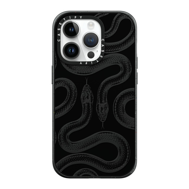 CASETiFY iPhone 14 Pro ケース マットブラック インパクトケース MagSafe対応 Transparent Kingsnake casetify_artist