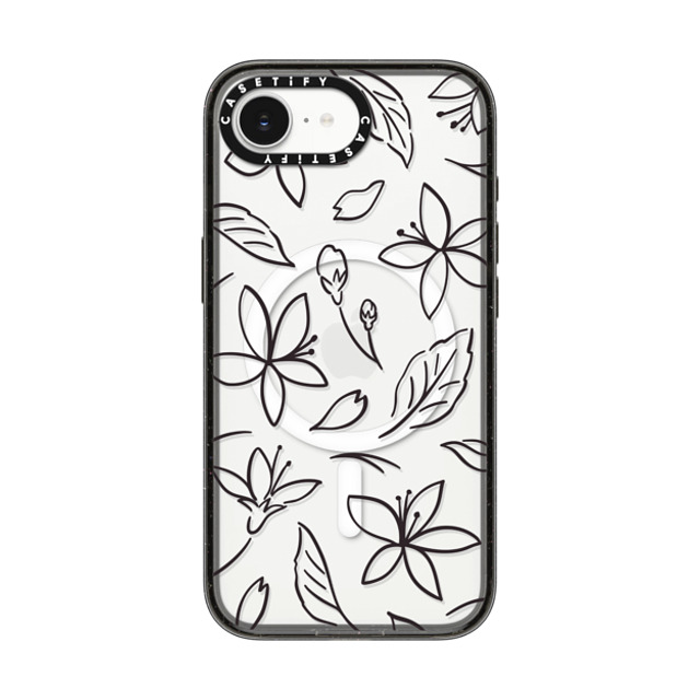 CASETiFY iPhone 16e ケース ブラック インパクトケース MagSafe対応 Floral フローラル Monochrome Sakura Back to School CASETiFY iPhone 16e ケース ブラック インパクトケース MagSafe対応 Floral フローラル Monochrome Sakura Back to School