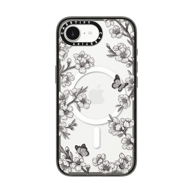 CASETiFY iPhone 16e ケース ブラック インパクトケース MagSafe対応 Floral Floral,Floral Black Sakura Garden Father's Day CASETiFY iPhone 16e ケース ブラック インパクトケース MagSafe対応 Floral Floral,Floral Black Sakura Garden Father's Day