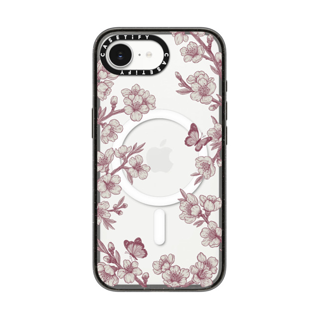 CASETiFY iPhone 16e Case Black Impact Case MagSafe Compatible Floral フローラル Pink Sakura Garden Back to School CASETiFY iPhone 16e Case Black Impact Case MagSafe Compatible Floral フローラル Pink Sakura Garden Back to School
