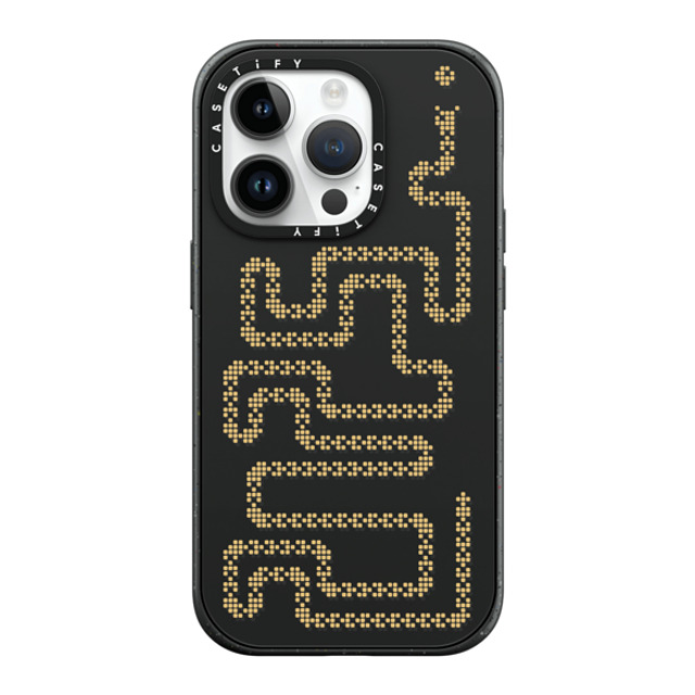 CASETiFY iPhone 14 Pro ケース マットブラック インパクトケース MagSafe対応 Snake Snake Game