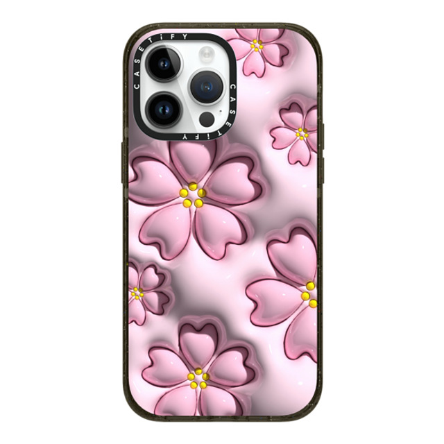 CASETiFY iPhone 14 Pro Max Case Black Impact Case フローラル Sakura CASETiFY iPhone 14 Pro Max Case Black Impact Case フローラル Sakura