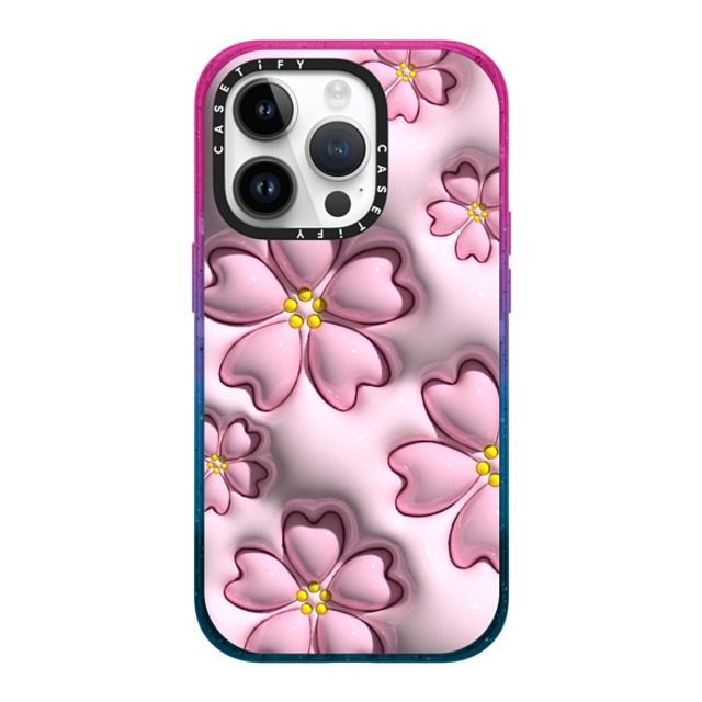 CASETiFY iPhone 14 Pro Case Cotton Candy Impact Case MagSafe Compatible フローラル Sakura CASETiFY iPhone 14 Pro Case Cotton Candy Impact Case MagSafe Compatible フローラル Sakura
