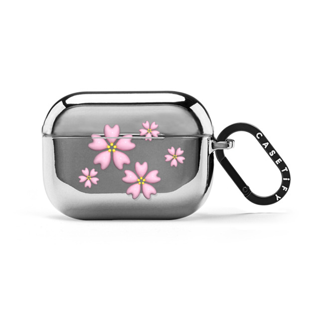 CASETiFY AirPods Pro 2 シルバー ミラー ケース Floral フローラル Sakura Mother's Day CASETiFY AirPods Pro 2 シルバー ミラー ケース Floral フローラル Sakura Mother's Day