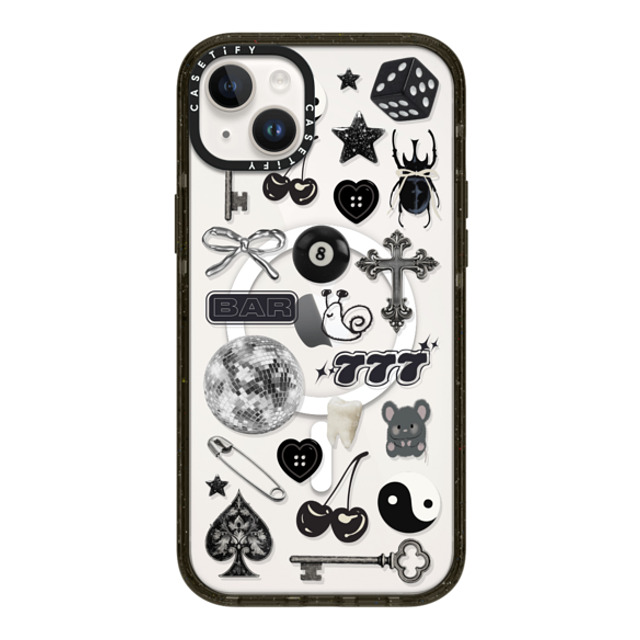 CASETiFY iPhone 14 Plus Case Glossy Black Impact Case MagSafe Compatible Lucky Streak casetify_artist CASETiFY iPhone 14 Plus Case Glossy Black Impact Case MagSafe Compatible Lucky Streak casetify_artist