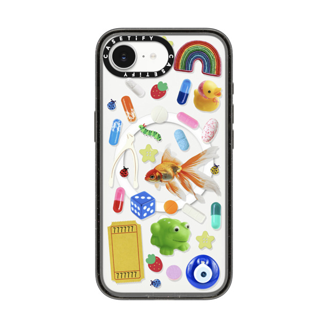 CASETiFY iPhone 16e ケース ブラック インパクトケース MagSafe対応 Happy Dose of Luck casetify_artist Father's Day CASETiFY iPhone 16e ケース ブラック インパクトケース MagSafe対応 Happy Dose of Luck casetify_artist Father's Day