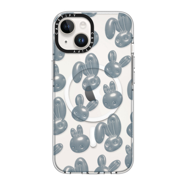 CASETiFY iPhone 14 Case Clear Clear Case MagSafe Compatible Pixelated Bunny casetify_artist CASETiFY iPhone 14 Case Clear Clear Case MagSafe Compatible Pixelated Bunny casetify_artist