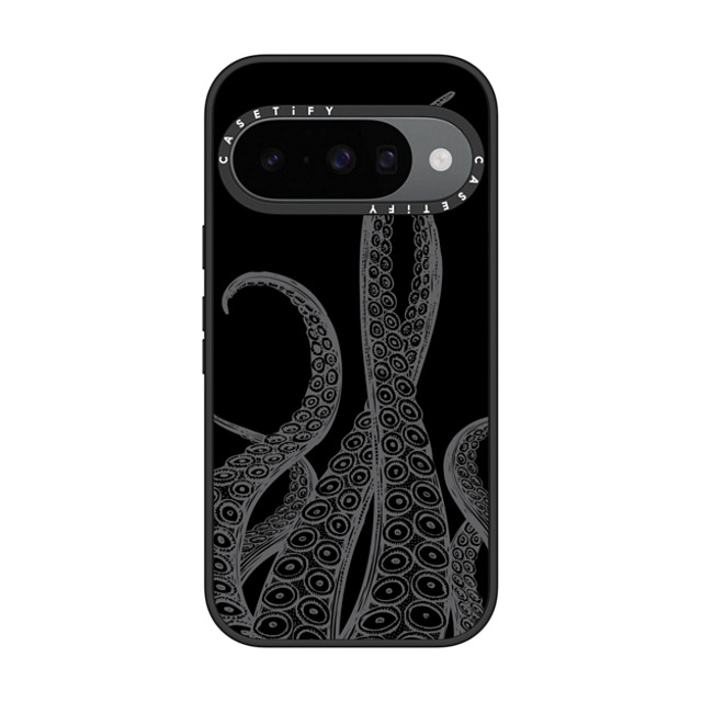 CASETiFY Pixel 10 Case }bgubN Impact Magnetic Case Chrome,Minimalism Chrome,Monochrome,Minimalism Dark Tentacles