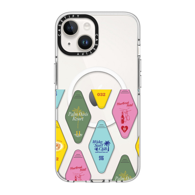 CASETiFY iPhone 14 Case Clear Clear Case MagSafe Compatible Resort Keys casetify_artist CASETiFY iPhone 14 Case Clear Clear Case MagSafe Compatible Resort Keys casetify_artist