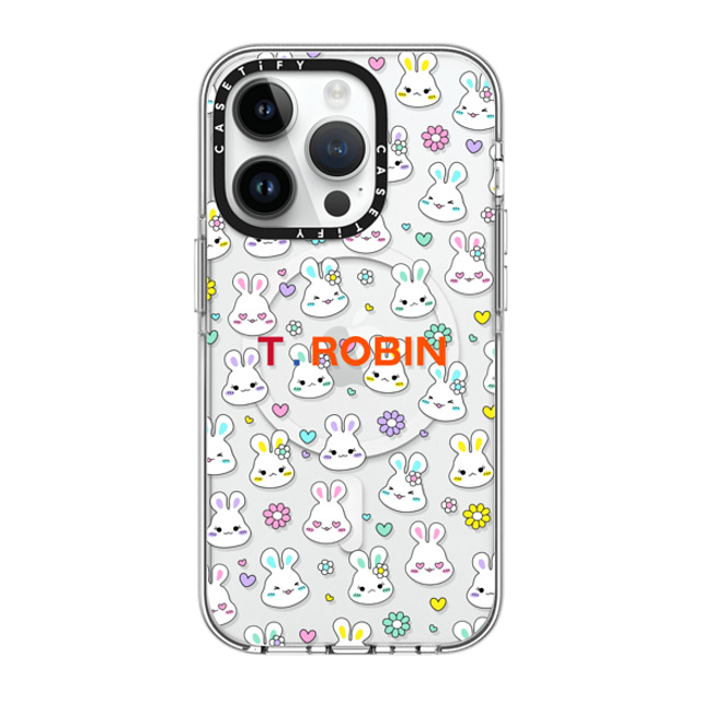 CASETiFY iPhone 14 Pro Case Clear Clear Case MagSafe Compatible Bunny Floral Custom Case casetify_artist CASETiFY iPhone 14 Pro Case Clear Clear Case MagSafe Compatible Bunny Floral Custom Case casetify_artist