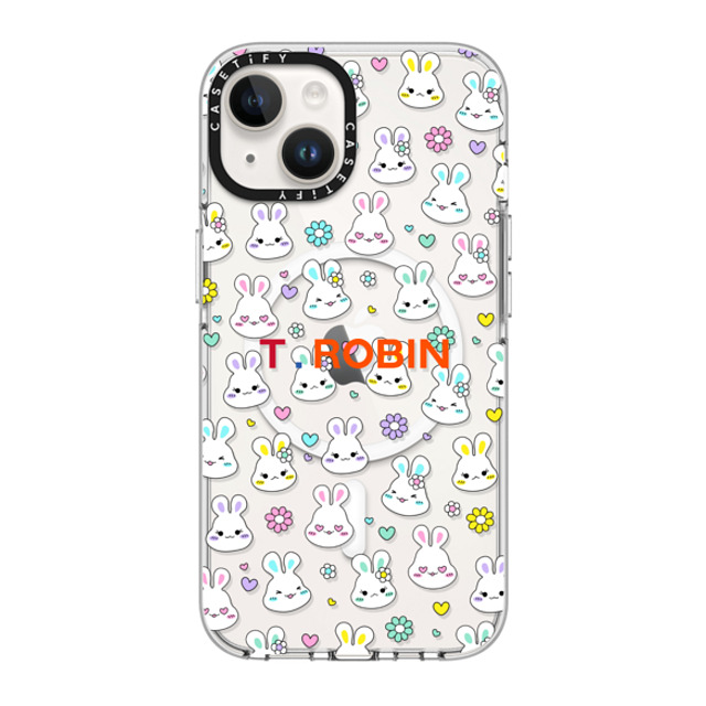 CASETiFY iPhone 14 Case Clear Clear Case MagSafe Compatible Bunny Floral Custom Case casetify_artist CASETiFY iPhone 14 Case Clear Clear Case MagSafe Compatible Bunny Floral Custom Case casetify_artist