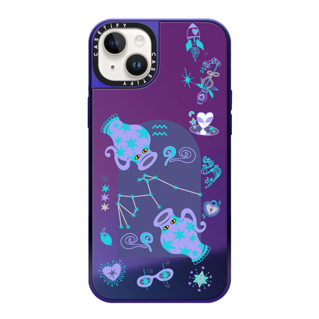 CASETiFY iPhone 14 Plus ケース Purple Disco on Purple ミラーケース MagSafe対応 みずがめ座 casetify_artist Back to School CASETiFY iPhone 14 Plus ケース Purple Disco on Purple ミラーケース MagSafe対応 みずがめ座 casetify_artist Back to School