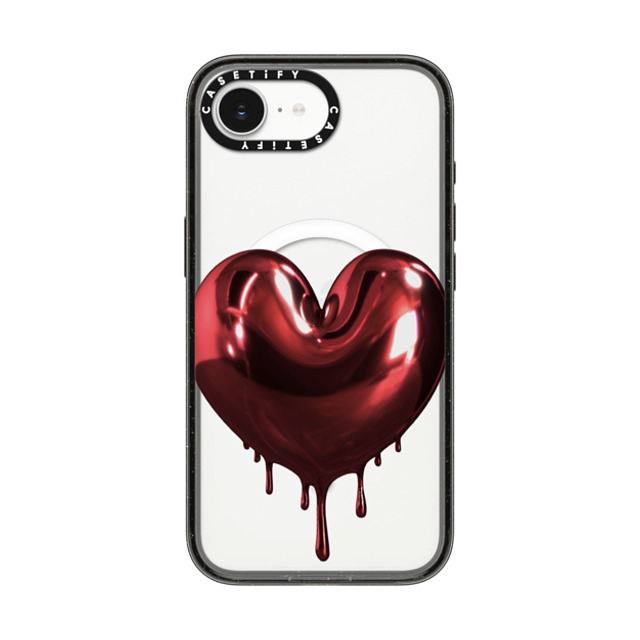 CASETiFY iPhone 16e ケース ブラック インパクトケース MagSafe対応 Red Metallic Heart casetify_artist Back to School CASETiFY iPhone 16e ケース ブラック インパクトケース MagSafe対応 Red Metallic Heart casetify_artist Back to School