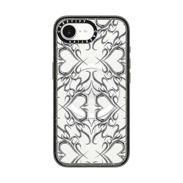 CASETiFY iPhone 16e ケース ブラック インパクトケース MagSafe対応 Metallic Heart casetify_artist Back to School CASETiFY iPhone 16e ケース ブラック インパクトケース MagSafe対応 Metallic Heart casetify_artist Back to School