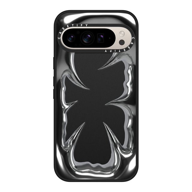 CASETiFY Pixel 9 Pro XL ケース マットブラック マグネット式 インパクトケース Chrome Chrome Metal Crush Frame Back to School CASETiFY Pixel 9 Pro XL ケース マットブラック マグネット式 インパクトケース Chrome Chrome Metal Crush Frame Back to School