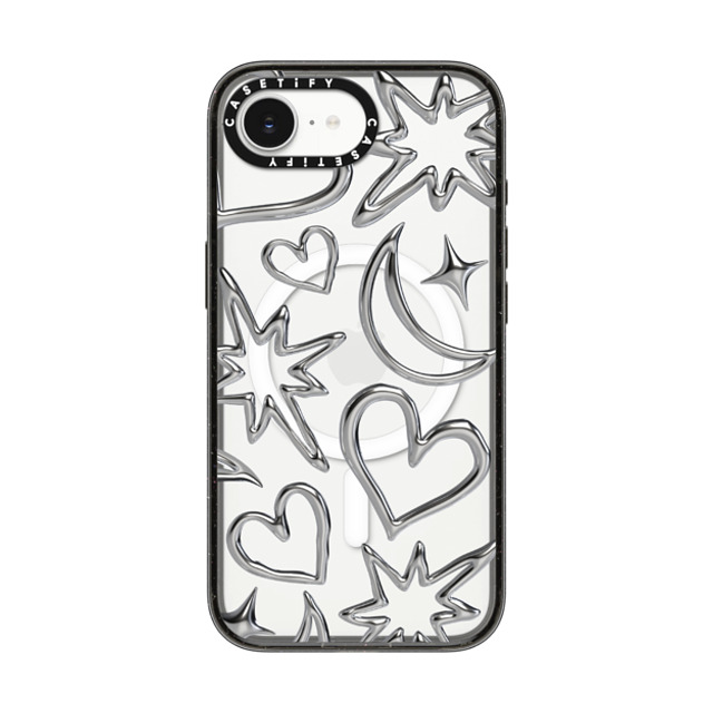 CASETiFY iPhone 16e Case Black Impact Case MagSafe Compatible Chrome Scribbles casetify_artist Back to School CASETiFY iPhone 16e Case Black Impact Case MagSafe Compatible Chrome Scribbles casetify_artist Back to School