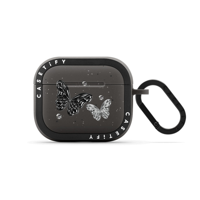 CASETiFY AirPods(第3世代) Matte Charcoal バウンス ケース Chrome メタリック Metallic Butterfly New iPhone CASETiFY AirPods(第3世代) Matte Charcoal バウンス ケース Chrome メタリック Metallic Butterfly New iPhone