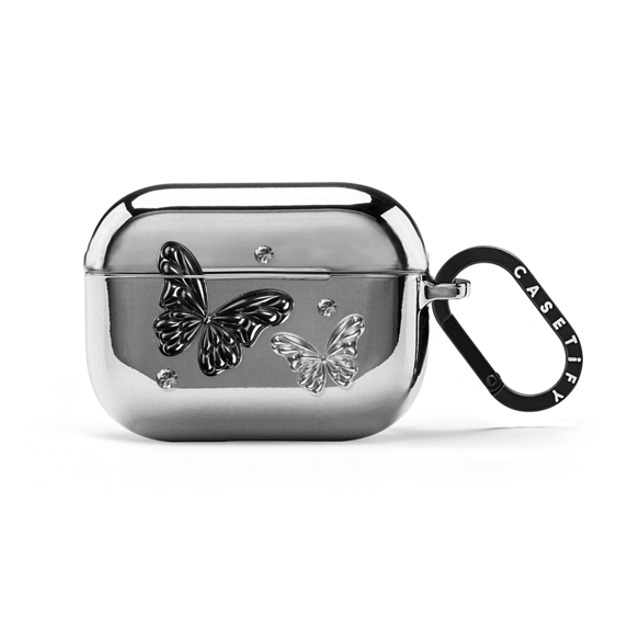 CASETiFY AirPods Pro 2 シルバー ミラー ケース Metallic Butterfly casetify_artist Back to School CASETiFY AirPods Pro 2 シルバー ミラー ケース Metallic Butterfly casetify_artist Back to School