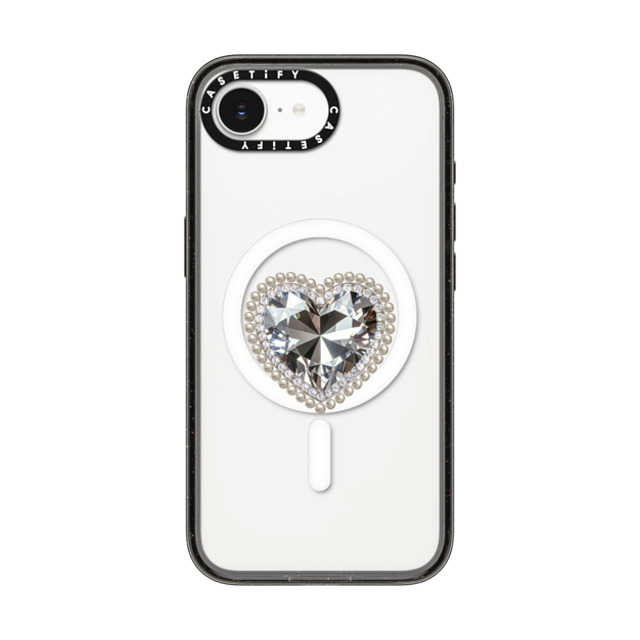 CASETiFY iPhone 16e ケース ブラック インパクトケース MagSafe対応 Jewel Heart casetify_artist Back to School CASETiFY iPhone 16e ケース ブラック インパクトケース MagSafe対応 Jewel Heart casetify_artist Back to School