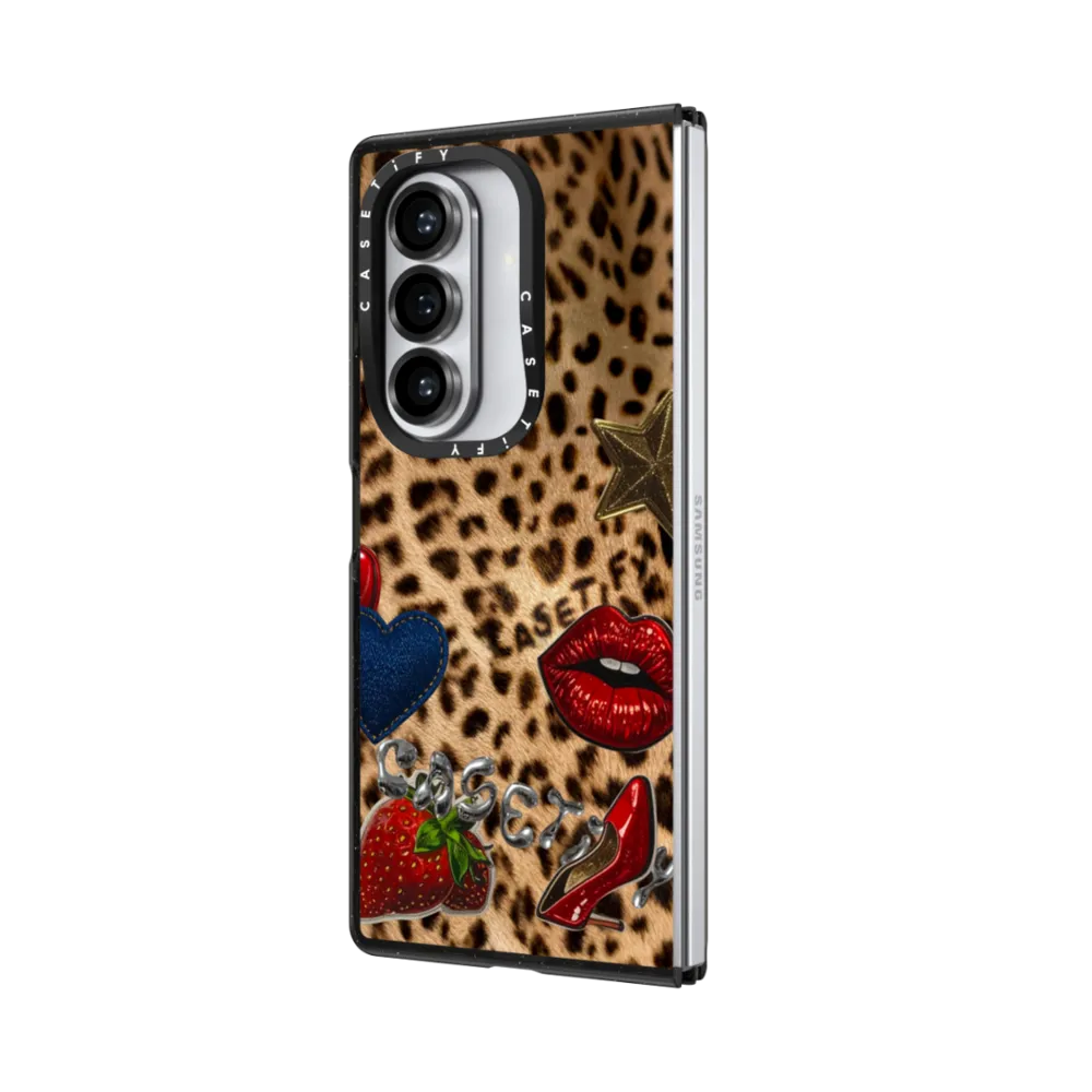 Impact Magnetic Galaxy Z Fold7 Case - Patched Cheetah