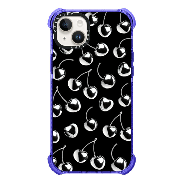 CASETiFY iPhone 14 Plus P[X Peri Purple EgCpNgP[X Cherry,Chrome Cherry,Chrome,Monochrome Chrome Cherry Halloween