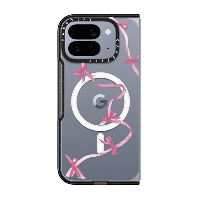 CASETiFY Pixel 10 Pro Fold ケース ブラック Impact Magnetic Case Bowcore,Coquette Coquette,Bowcore Organza Ribbons