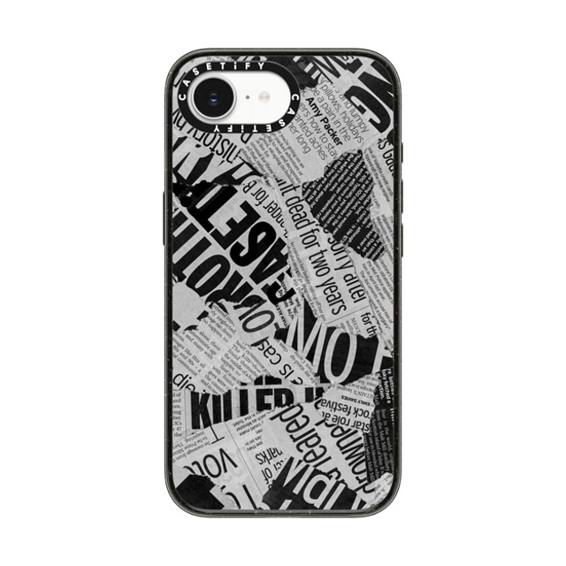 CASETiFY iPhone 16e Case ブラック インパクトケース MagSafe対応 Pattern,Typography monochrome,Pattern,Typography Messy Collage New iPhone CASETiFY iPhone 16e Case ブラック インパクトケース MagSafe対応 Pattern,Typography monochrome,Pattern,Typography Messy Collage New iPhone