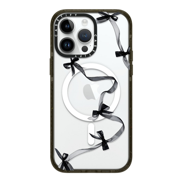 CASETiFY iPhone 14 Pro Max Case Black CpNgP[X MagSafeΉ Ribbon,Bowcore Bowcore,Coquette,Ribbon Black Organza Ribbons