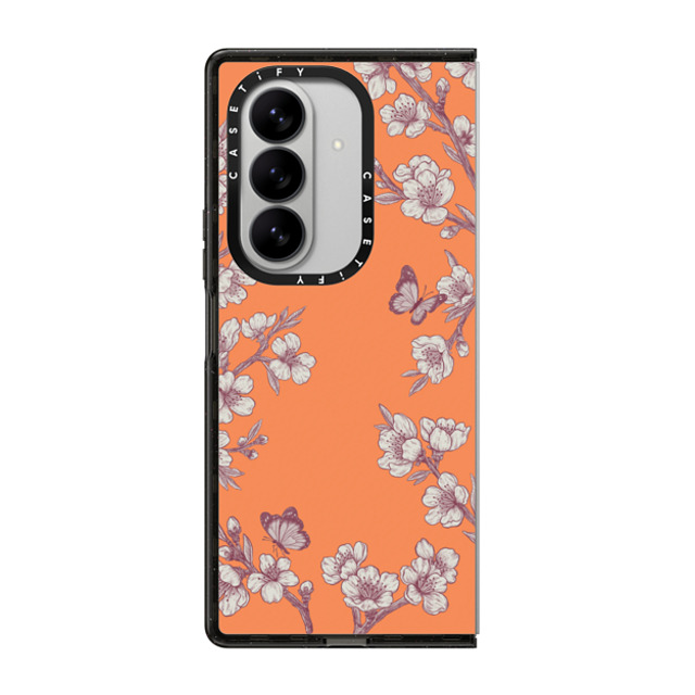 CASETiFY Galaxy Z Fold7 ケース ブラック Impact Magnetic Case Floral フローラル Pink Sakura Garden - Tangy Tango CASETiFY Galaxy Z Fold7 ケース ブラック Impact Magnetic Case Floral フローラル Pink Sakura Garden - Tangy Tango