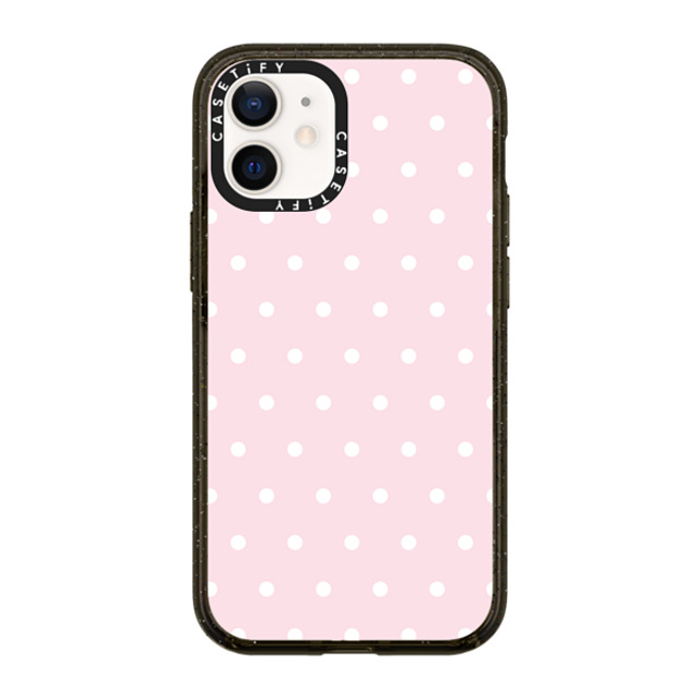 CASETiFY iPhone 12 mini �P�[�X �u���b�N �C���p�N�g�P�[�X MagSafe�Ή� Pattern,Polka Dot dot,Pattern,Polka Dot,Yes Strawberry Soda Case