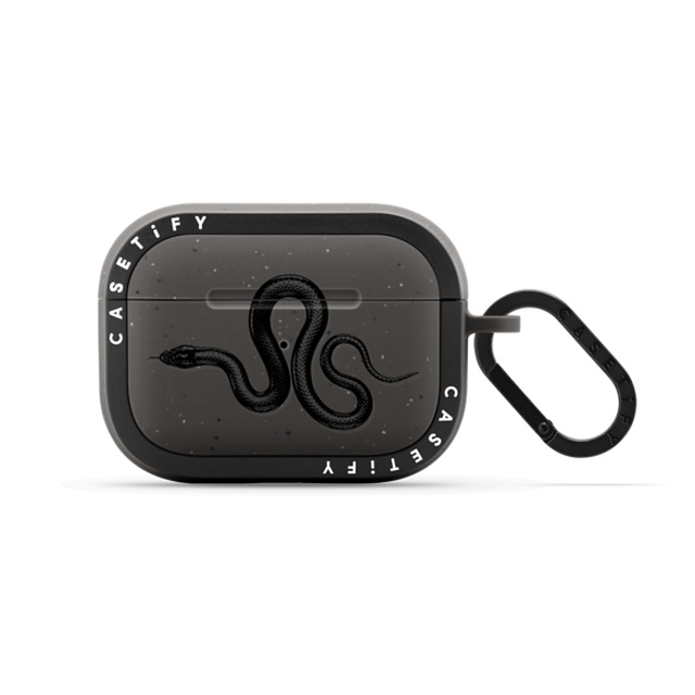 CASETiFY AirPods Pro 2 Matte Charcoal バウンス ケース Animal,Hype,Monochrome Black Kingsnake