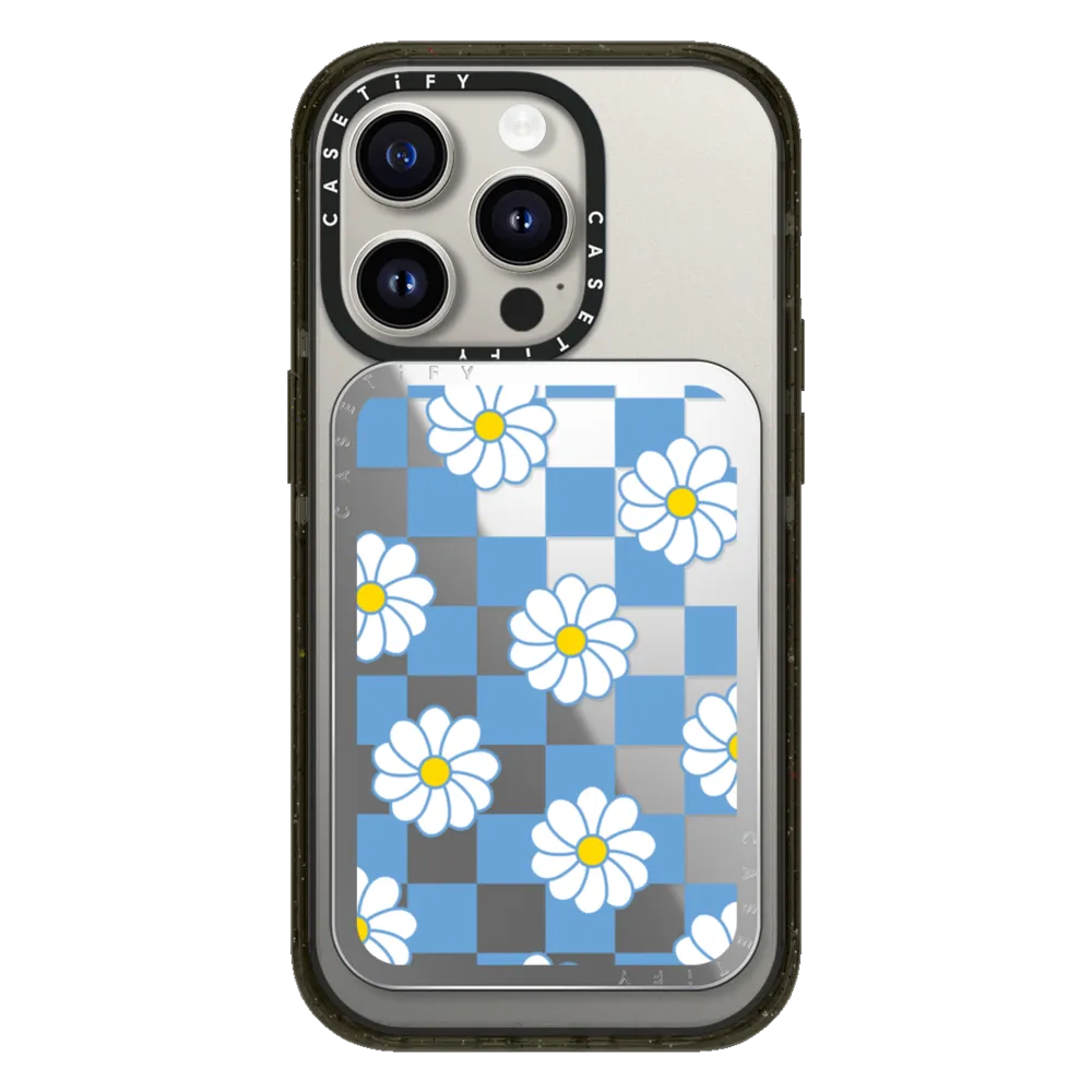 Snappy™ Mirror Cardholder Stand MagSafe Compatible - Daisy Checkers