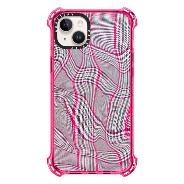 CASETiFY iPhone 14 Plus Case Bubble Gum バウンスケース Surrealism Surrealism Distorted Plaid - Pink Mother's Day CASETiFY iPhone 14 Plus Case Bubble Gum バウンスケース Surrealism Surrealism Distorted Plaid - Pink Mother's Day